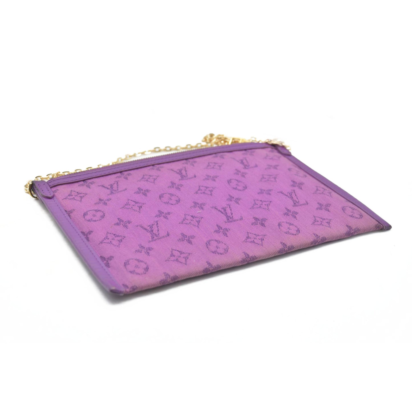 Louis Vuitton  Monogram Double Flat Messenger Marron Purple CA1199