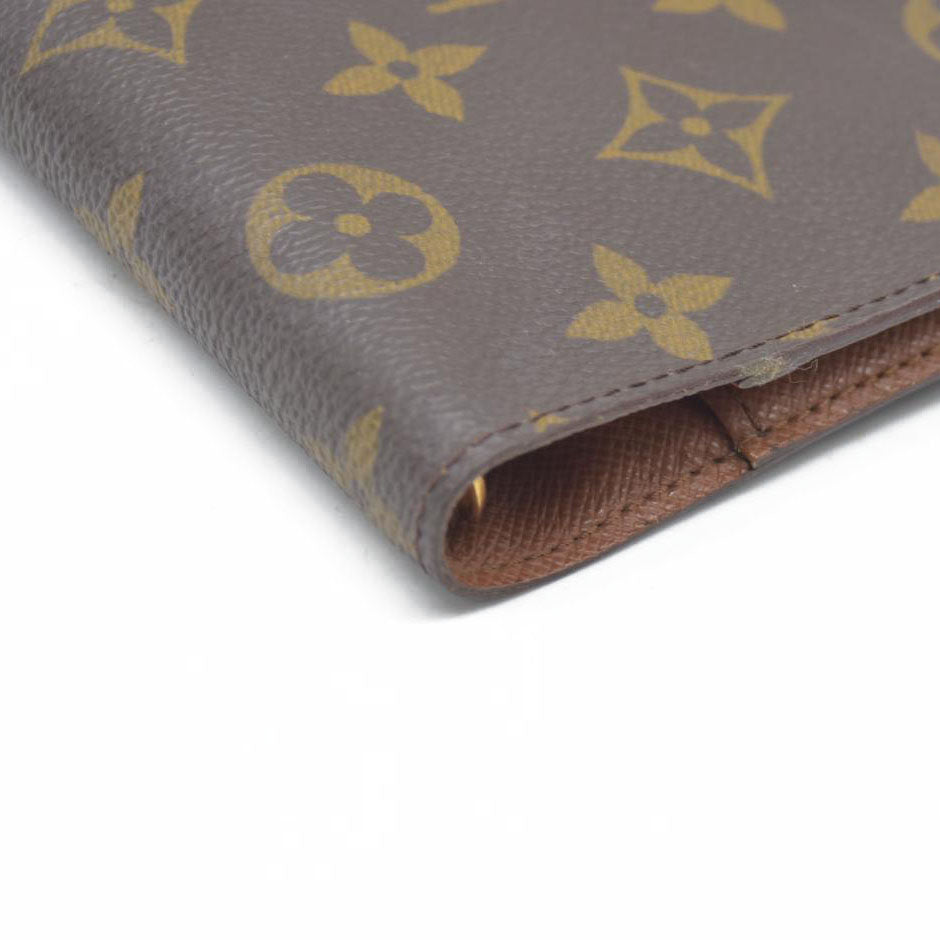 AUCTION $495  Louis Vuitton Monogram Agenda PM Notebook Cover Brown CA0948