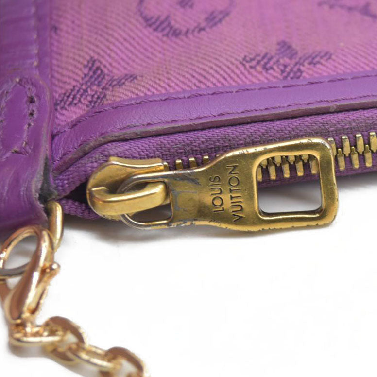 Louis Vuitton  Monogram Double Flat Messenger Marron Purple CA1199