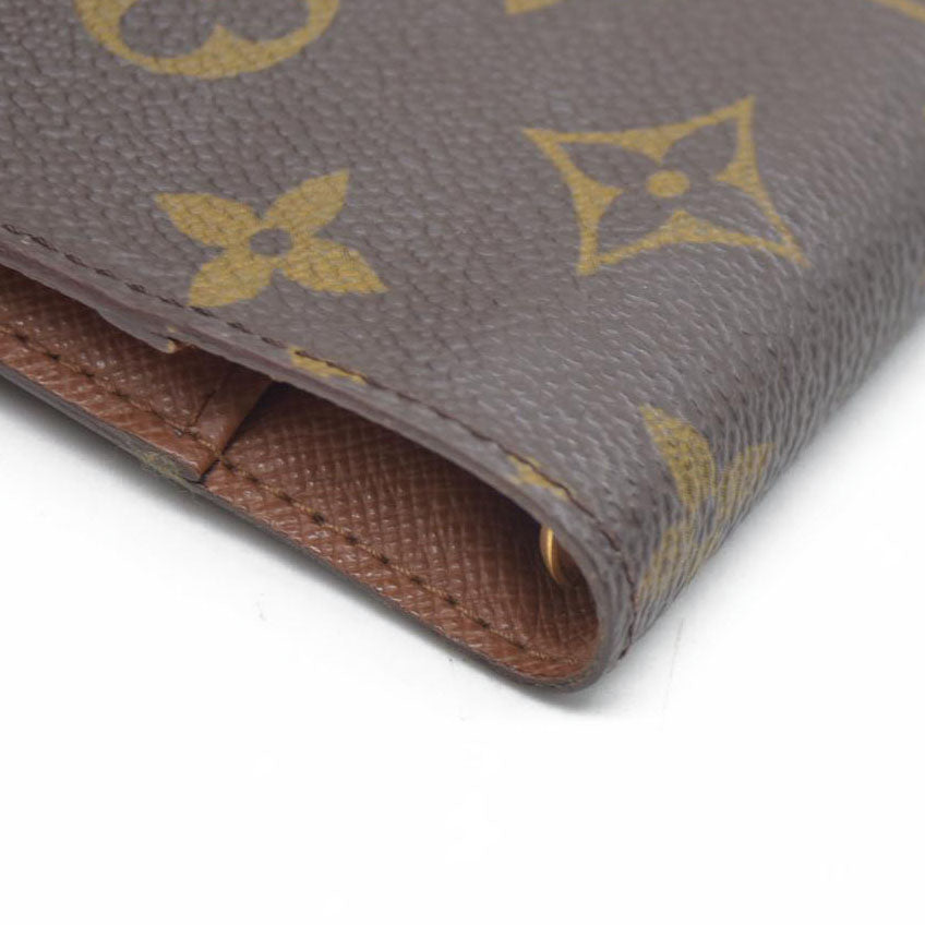 AUCTION $495  Louis Vuitton Monogram Agenda PM Notebook Cover Brown CA0948