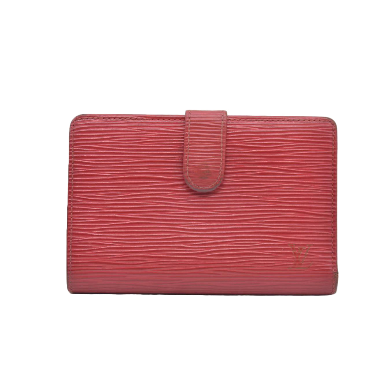 AUCTION $775 Louis Vuitton  Epi French Purse Wallet Red  MI0074