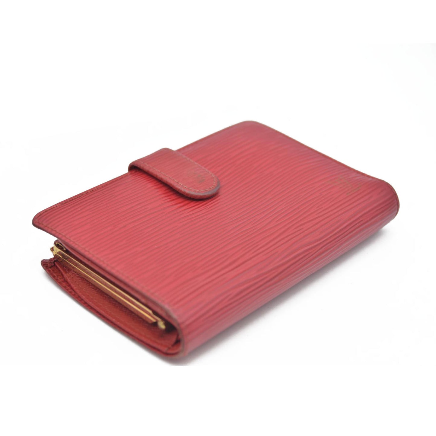 AUCTION $775 Louis Vuitton  Epi French Purse Wallet Red  MI0074