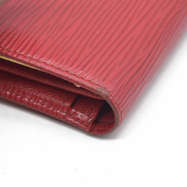 AUCTION $775 Louis Vuitton  Epi French Purse Wallet Red  MI0074