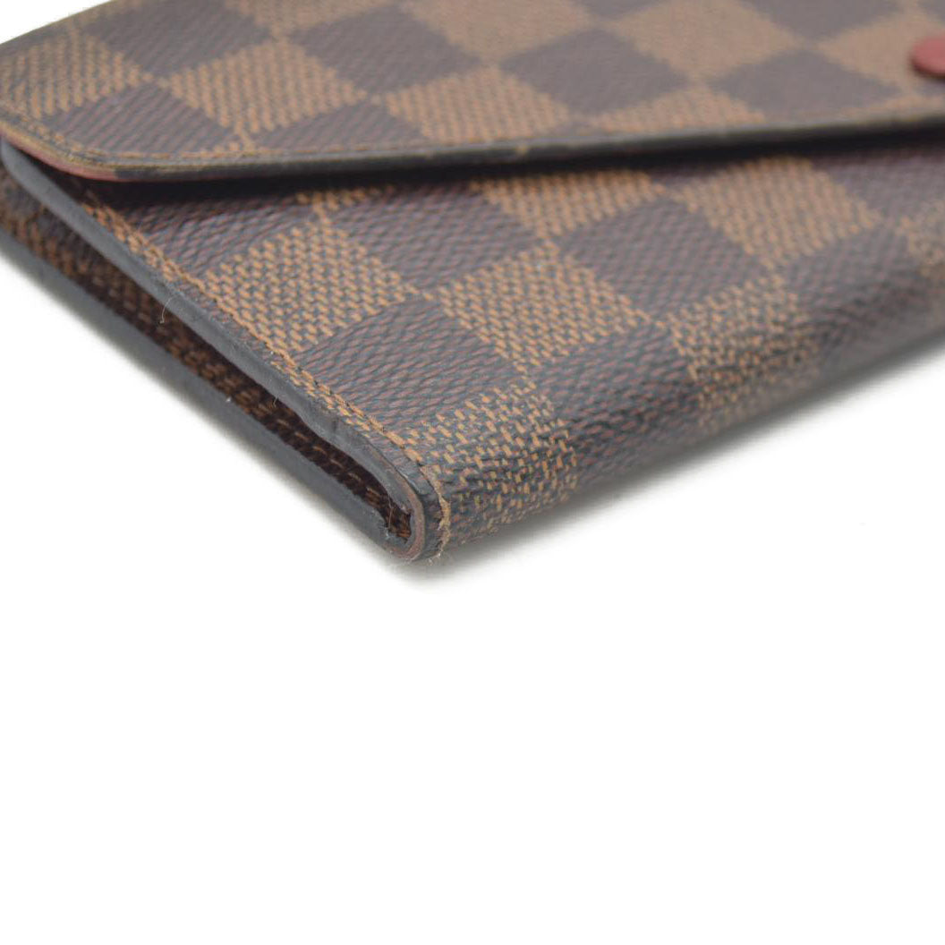 Louis Vuitton Damier Portefeiulle Josephine Long Bifold Wallet Brown TN1136