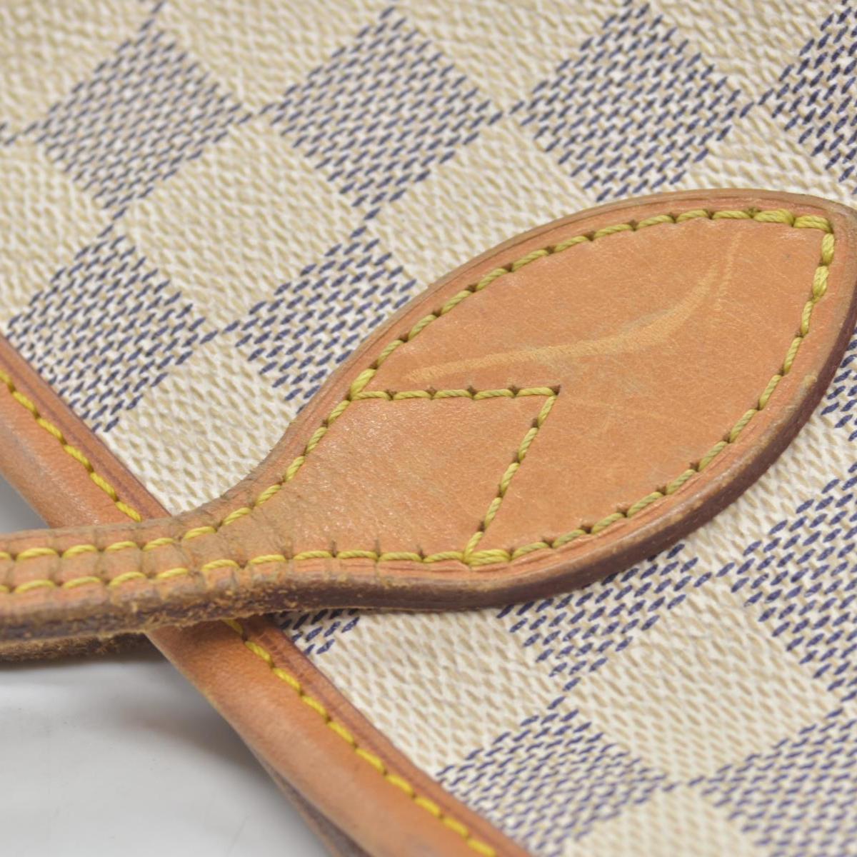 $2170 Louis Vuitton Damier Azur Neverfull MM SA1144
