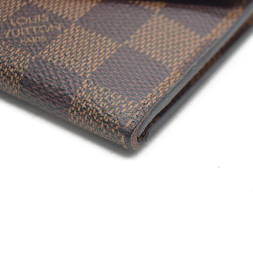 Louis Vuitton Damier Portefeiulle Josephine Long Bifold Wallet Brown TN1136