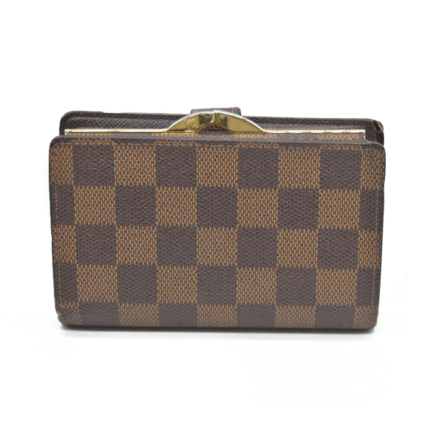 $750 Louis Vuitton  Damier Ebene French Purse Wallet