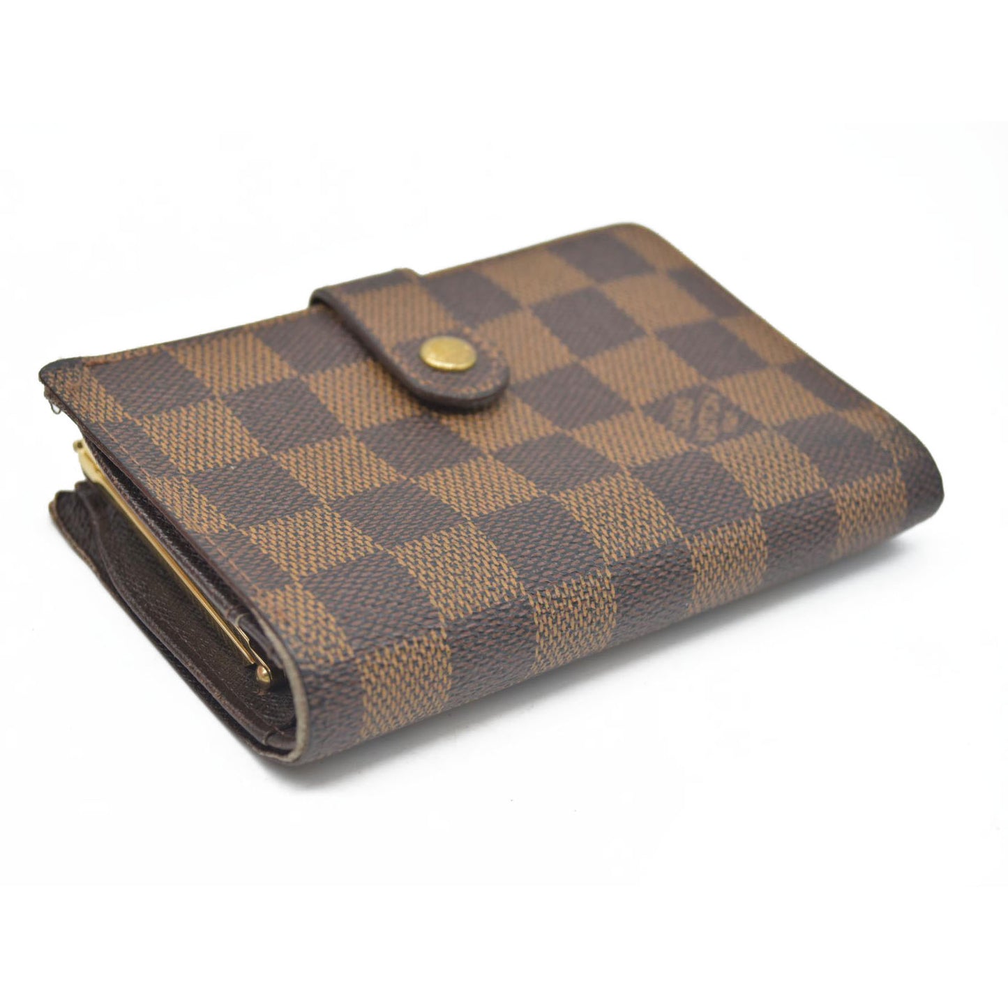 $750 Louis Vuitton  Damier Ebene French Purse Wallet