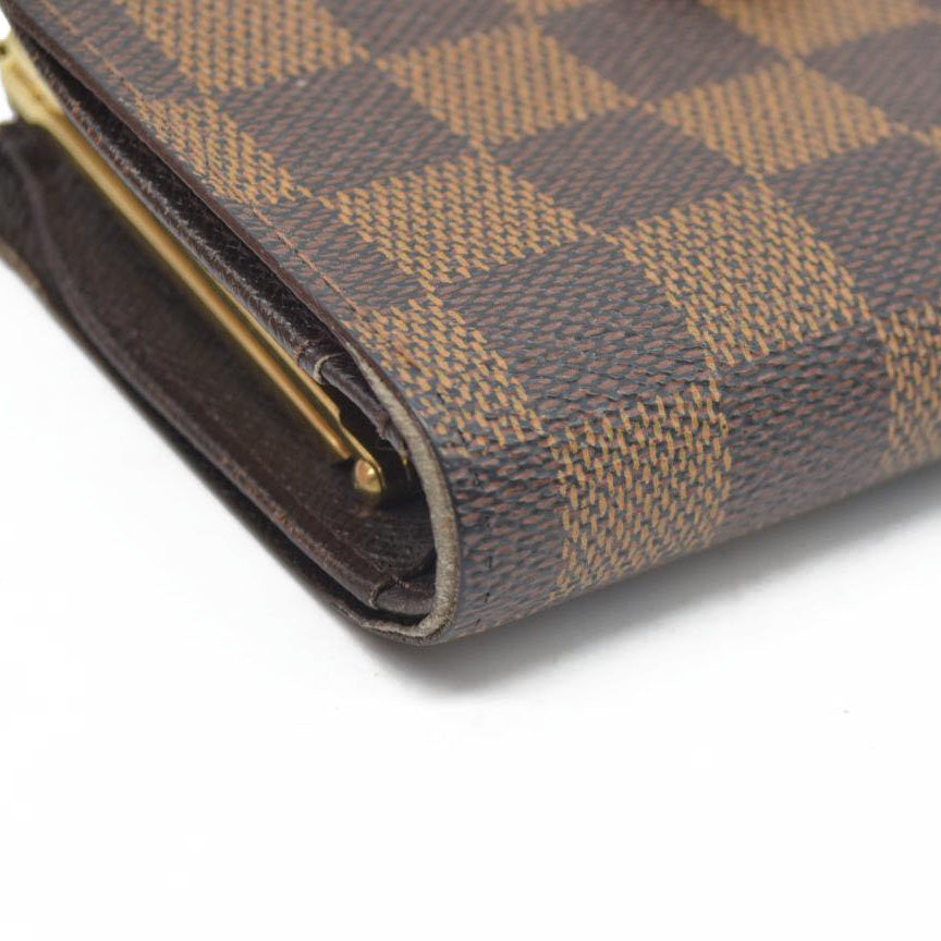 $750 Louis Vuitton  Damier Ebene French Purse Wallet