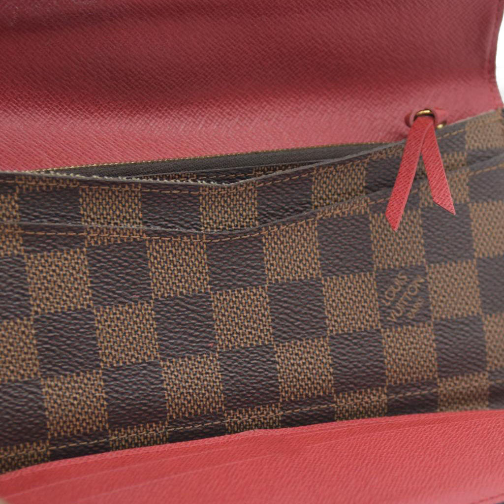 Louis Vuitton Damier Portefeiulle Josephine Long Bifold Wallet Brown TN1136