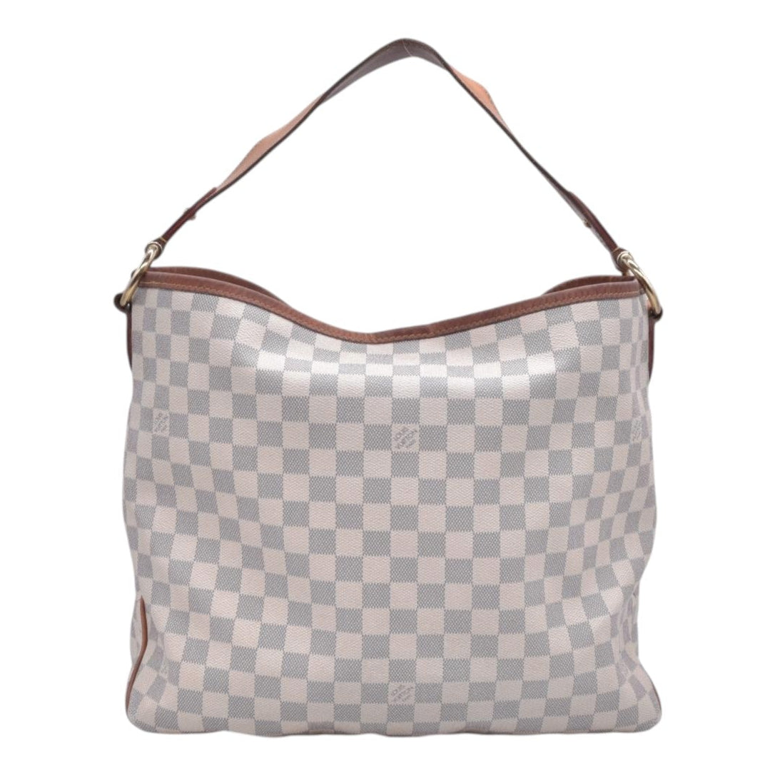 $1450 LOUIS VUITTON Damier Azur Delightful MM Shoulder Bag CONSIGNMENT 10021443
