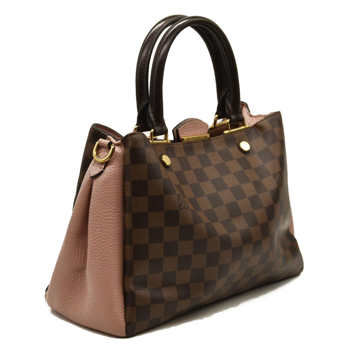 LOUIS VUITTON  Damier Ebene Cuir Taurillon Brittany Magnolia