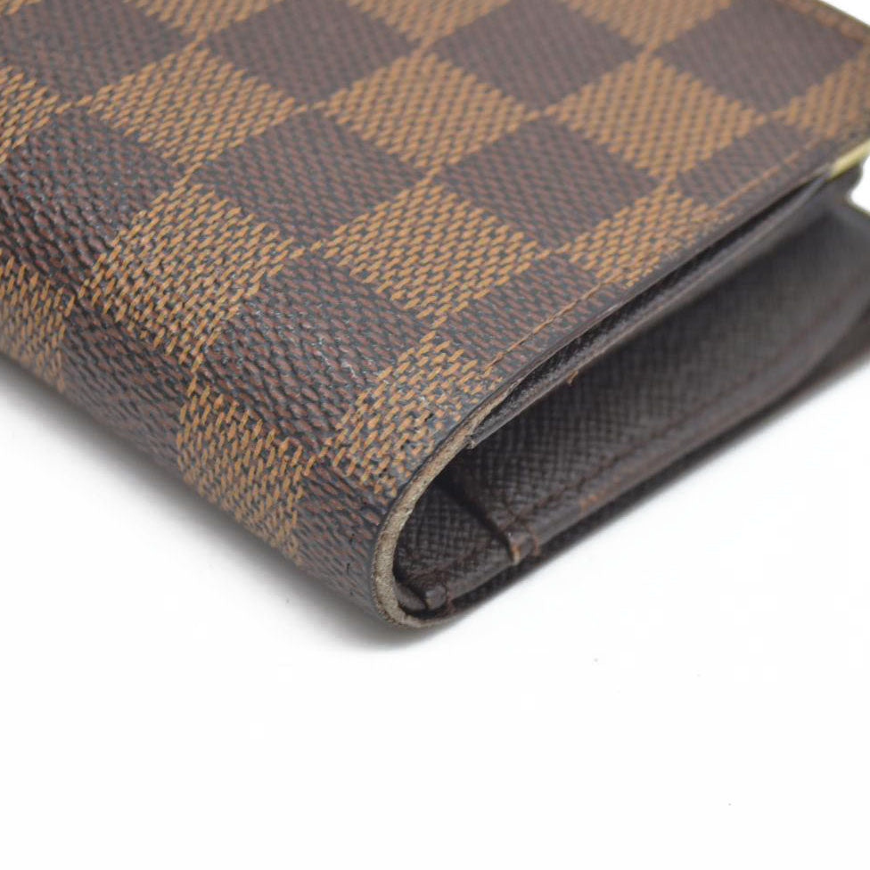 $750 Louis Vuitton  Damier Ebene French Purse Wallet