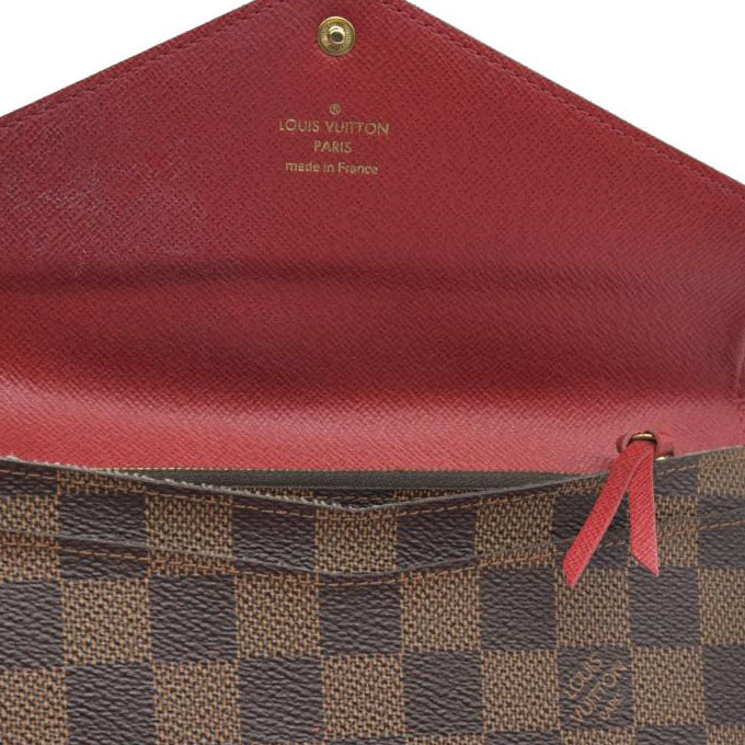 Louis Vuitton Damier Portefeiulle Josephine Long Bifold Wallet Brown TN1136