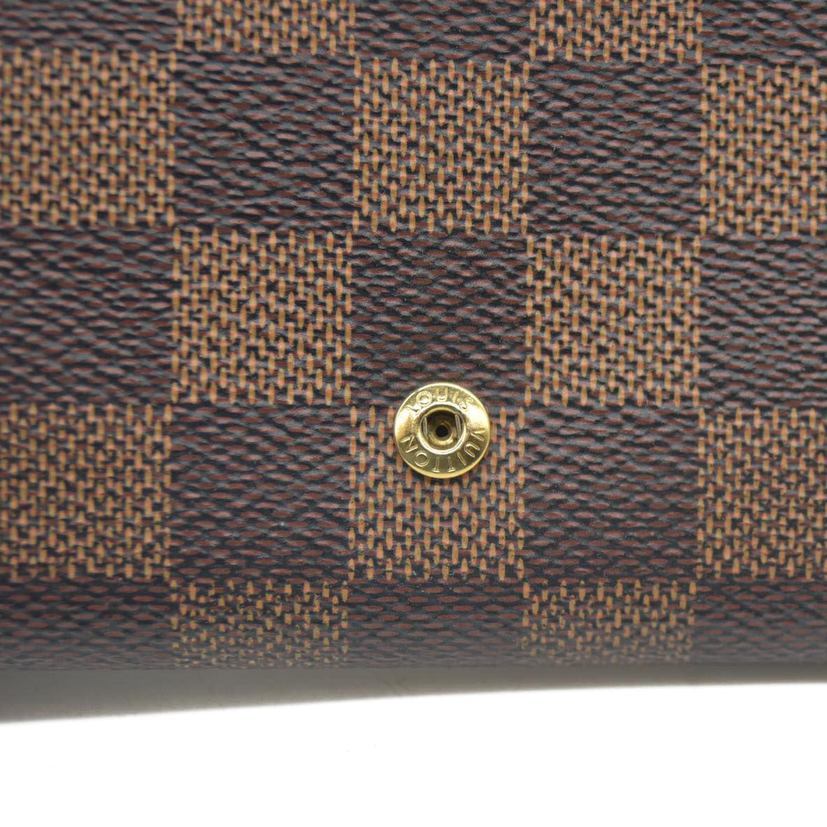 Louis Vuitton Damier Portefeiulle Josephine Long Bifold Wallet Brown TN1136