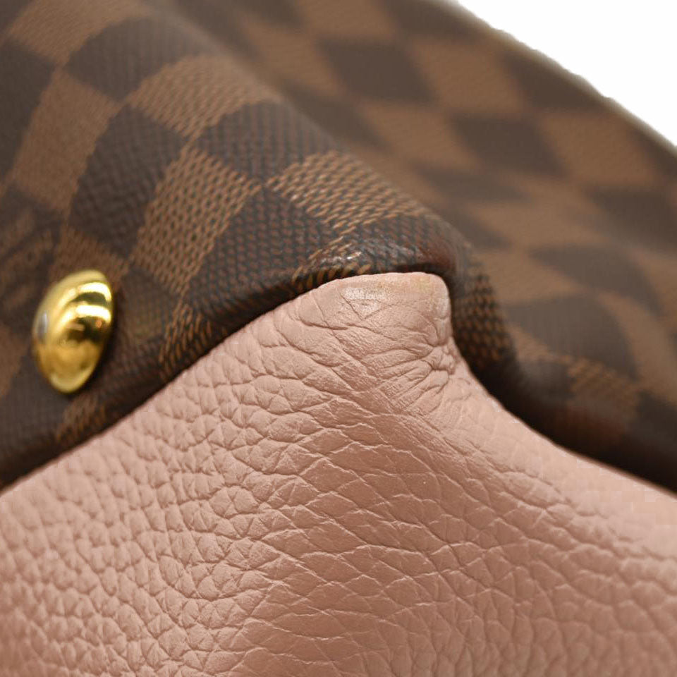 LOUIS VUITTON  Damier Ebene Cuir Taurillon Brittany Magnolia