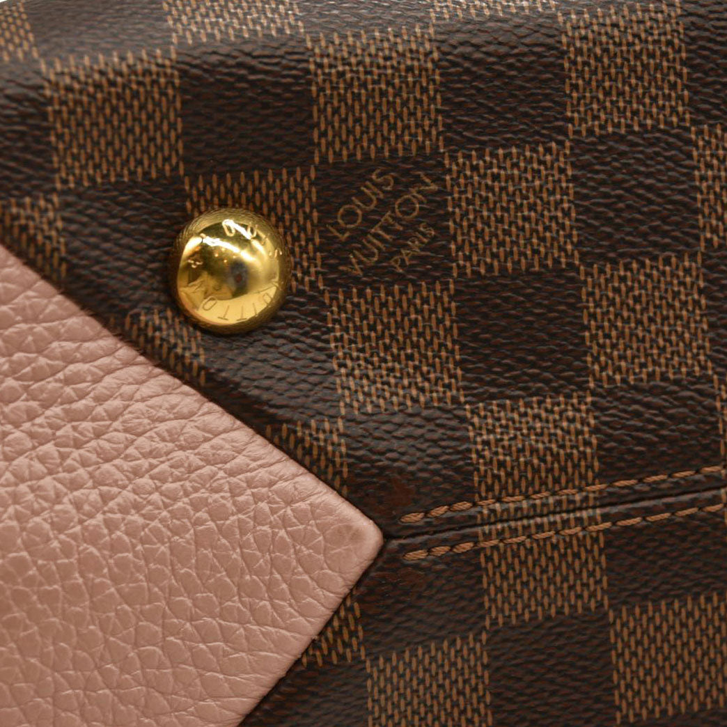 LOUIS VUITTON  Damier Ebene Cuir Taurillon Brittany Magnolia