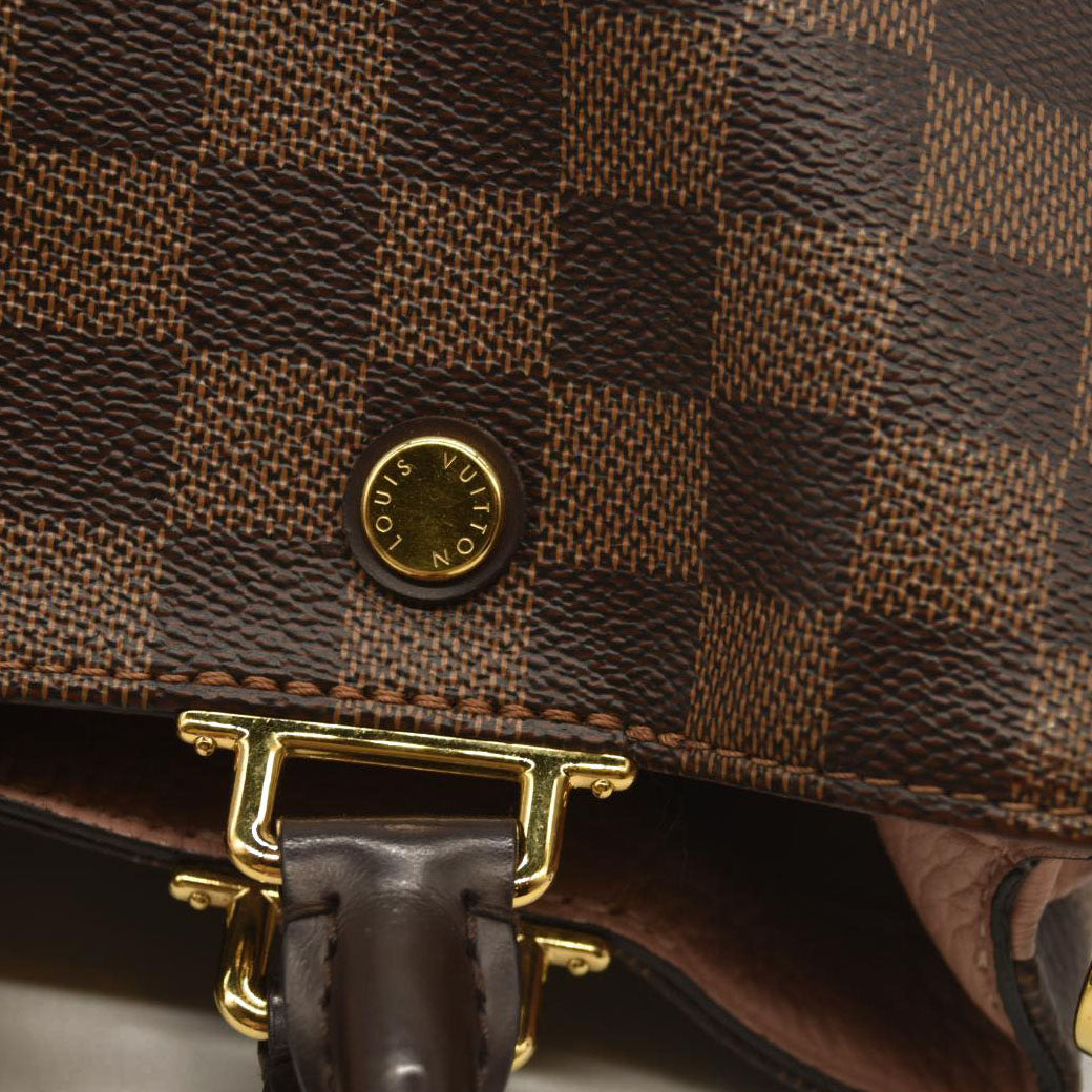 LOUIS VUITTON  Damier Ebene Cuir Taurillon Brittany Magnolia