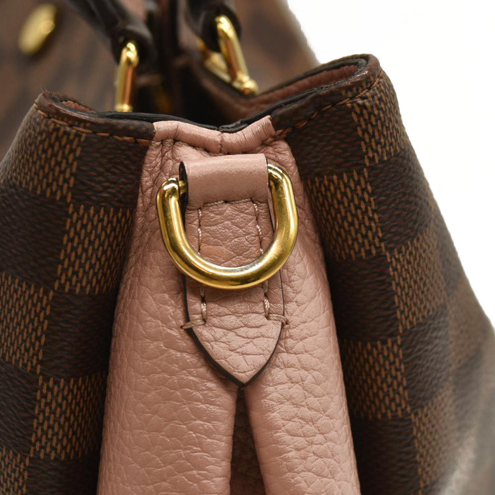 LOUIS VUITTON  Damier Ebene Cuir Taurillon Brittany Magnolia