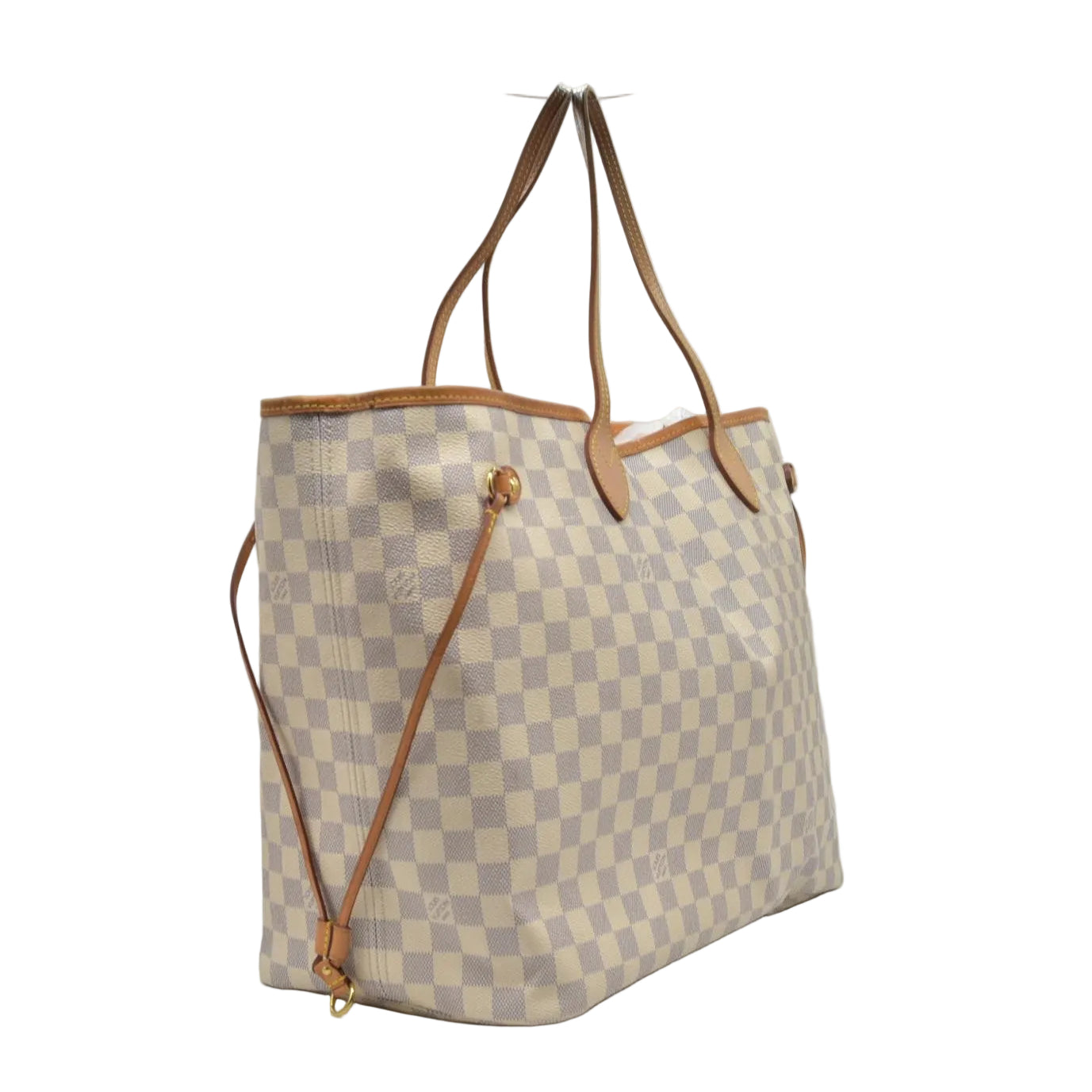$2240 Louis Vuitton Damier Azur Rose Ballerine Neverfull GM FL4188