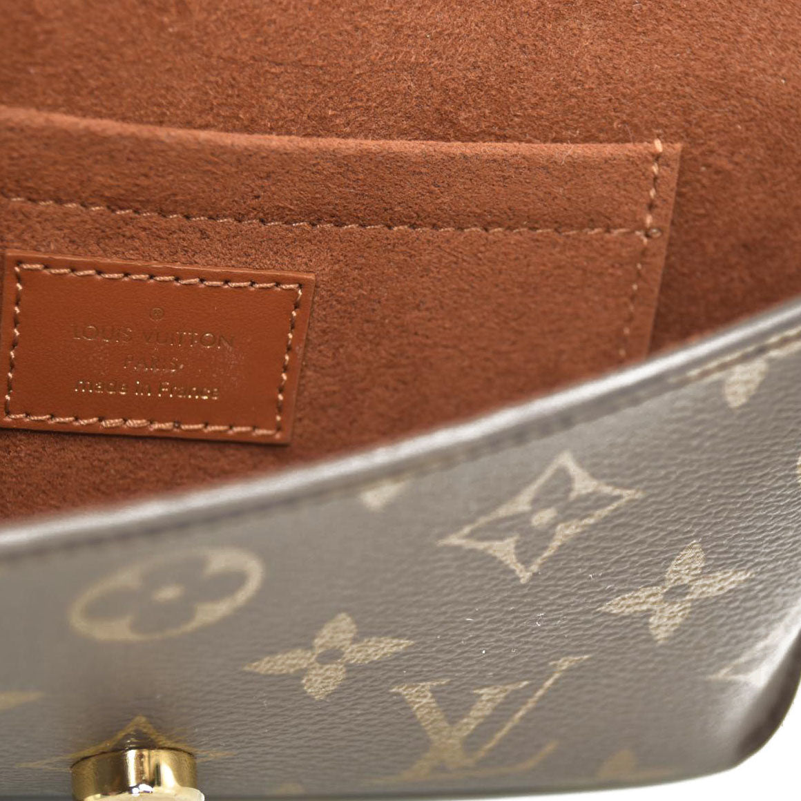 LOUIS VUITTON Padlock On Strap Monogram Shoulder Bag Caramel