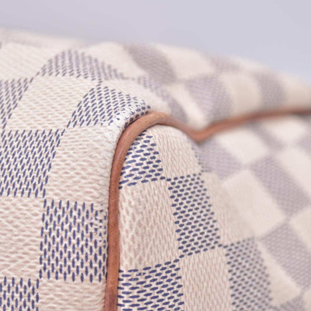 $1630 2013 LOUIS VUITTON Damier Azur Speedy 25 Tote CONSIGNMENT 10021434 BA2163