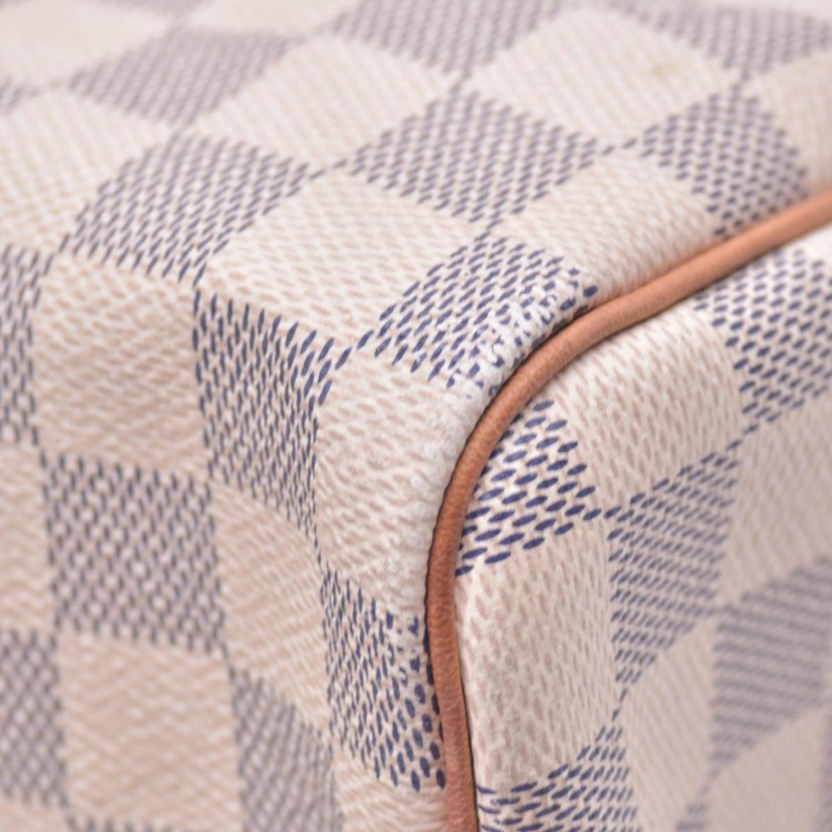 $1630 2013 LOUIS VUITTON Damier Azur Speedy 25 Tote CONSIGNMENT 10021434 BA2163