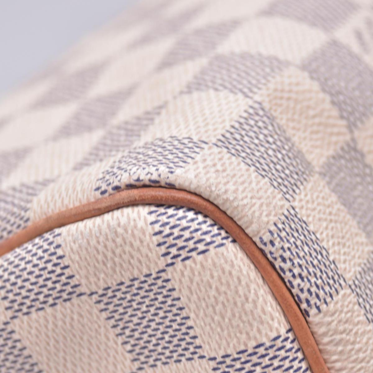 $1630 2013 LOUIS VUITTON Damier Azur Speedy 25 Tote CONSIGNMENT 10021434 BA2163