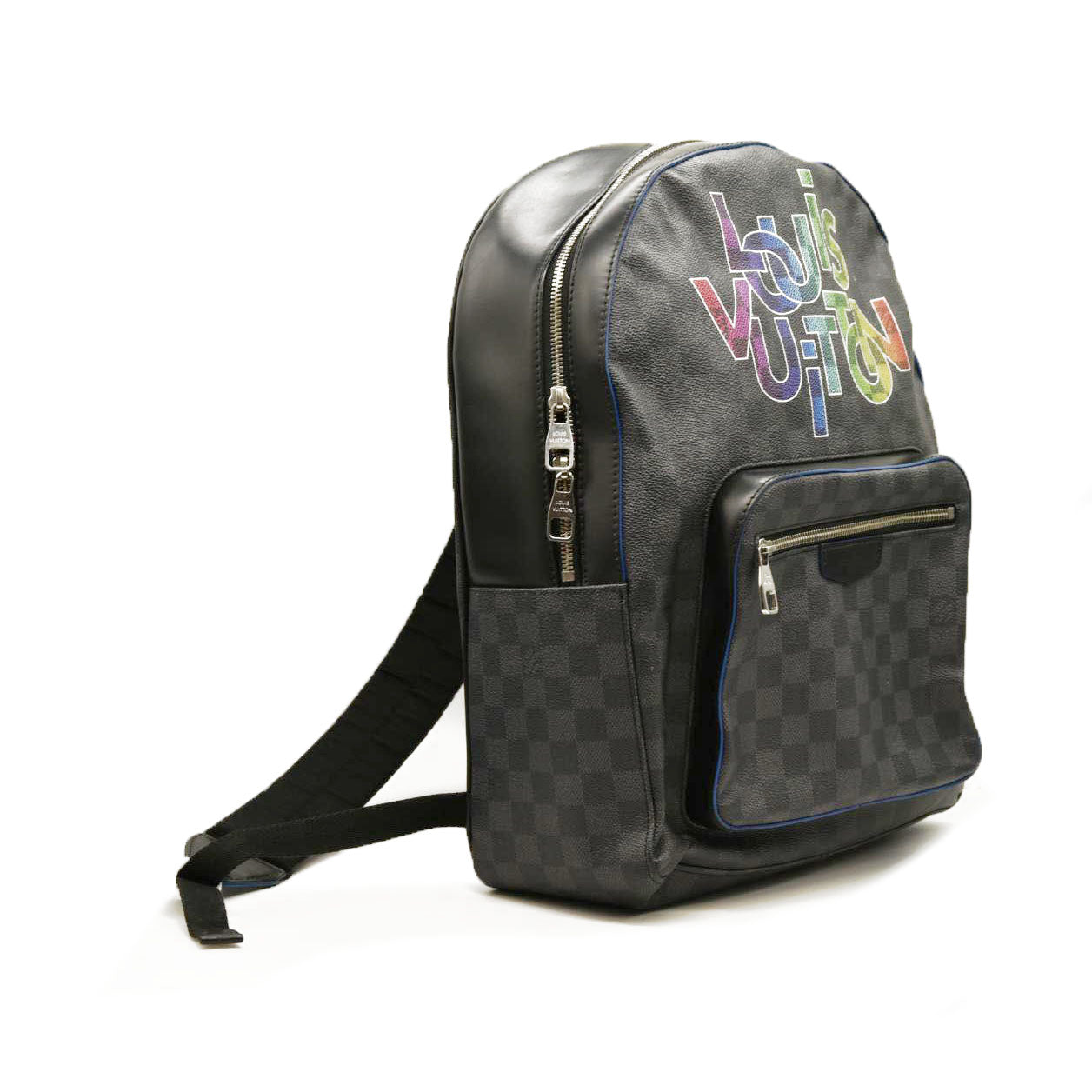 LOUIS VUITTON  Damier Graphite Logo Josh Backpack Blue Multicolor