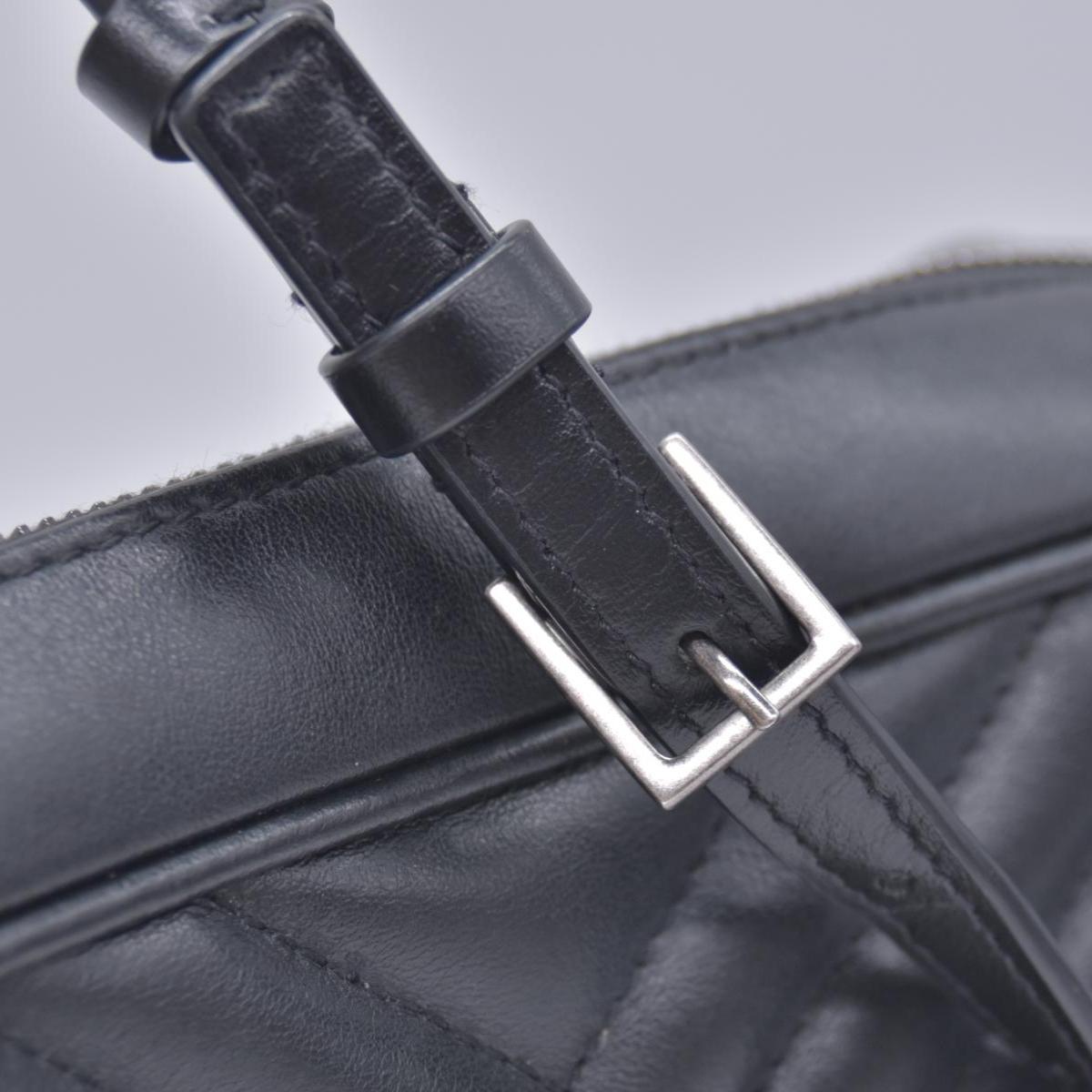 $1950 Saint Laurent Calfskin Matelasse Monogram Lou Camera Bag Black