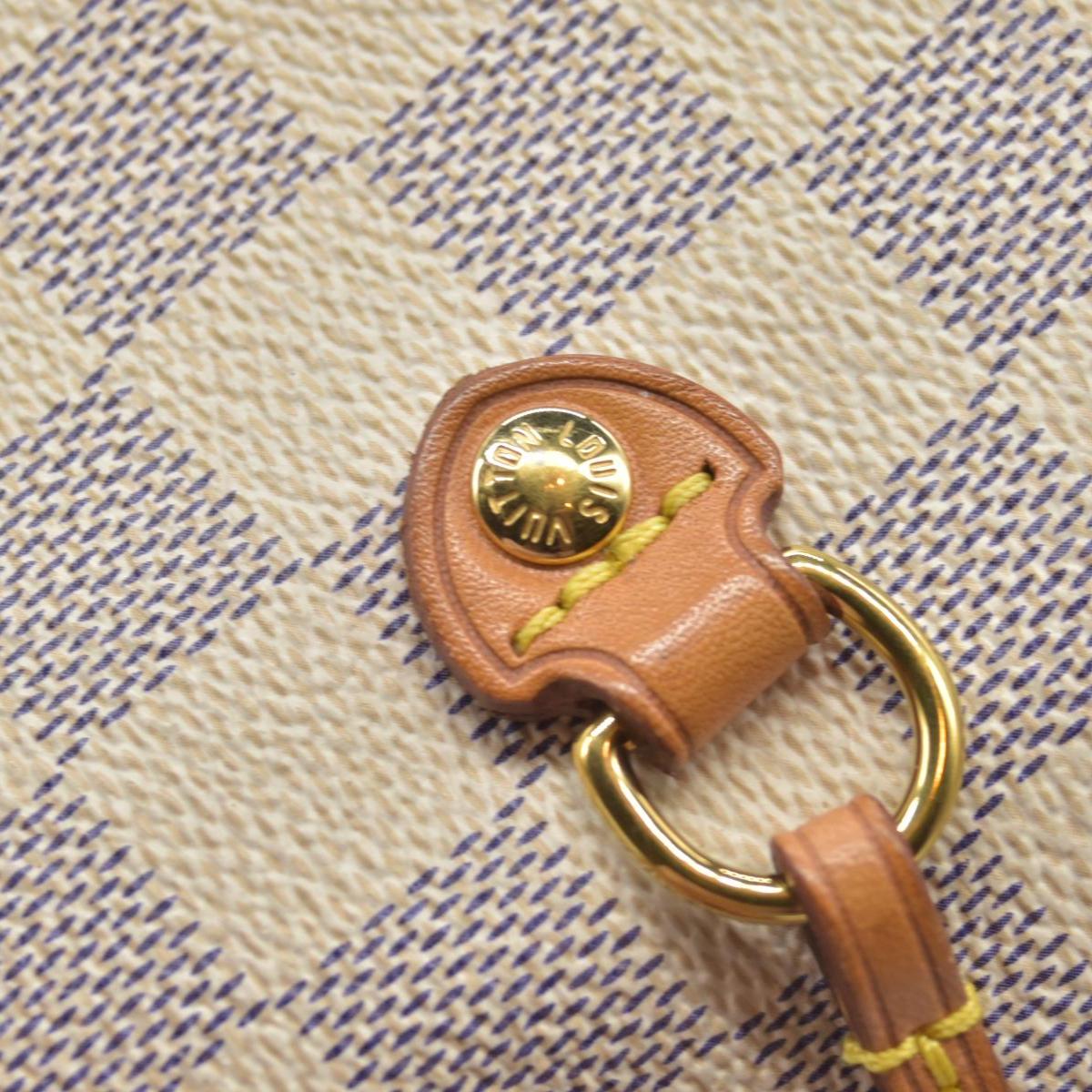 $2240 Louis Vuitton Damier Azur Rose Ballerine Neverfull GM FL4188