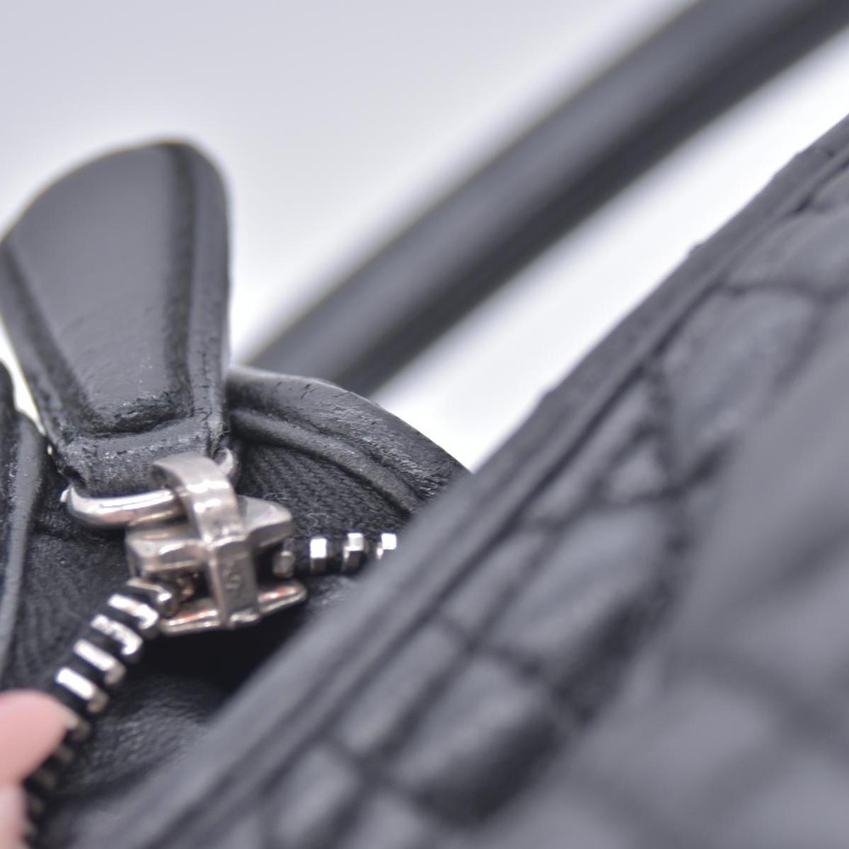 $2400 CHRISTIAN DIOR Black Cannage Quilted Leather Hobo CONSIGNMENT 10021440