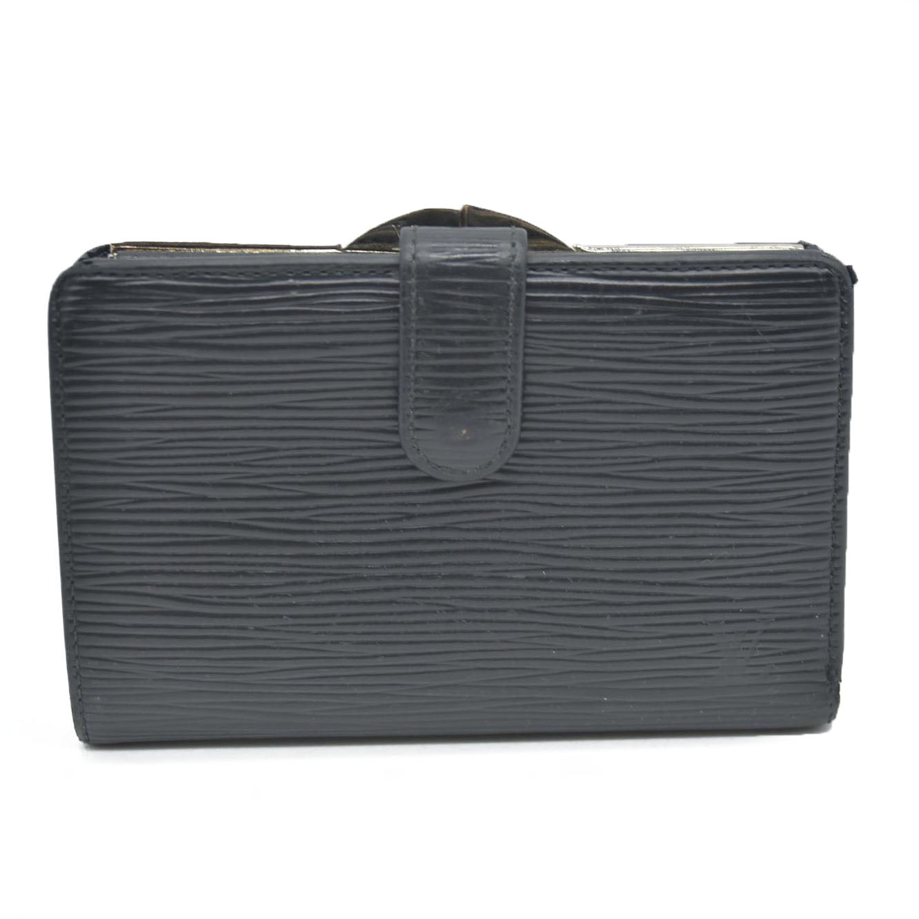 $775 Louis Vuitton  Epi French Purse Wallet Black