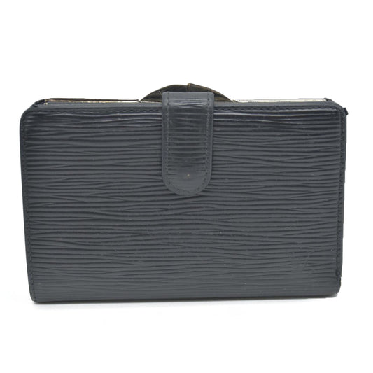 $775 Louis Vuitton  Epi French Purse Wallet Black