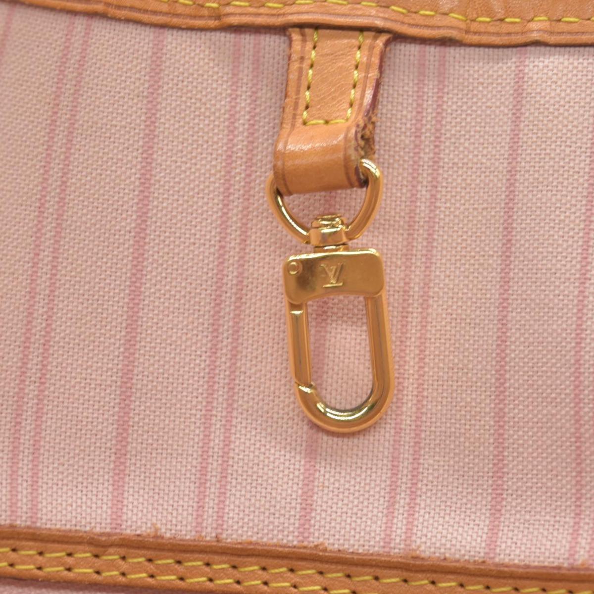 $2240 Louis Vuitton Damier Azur Rose Ballerine Neverfull GM FL4188