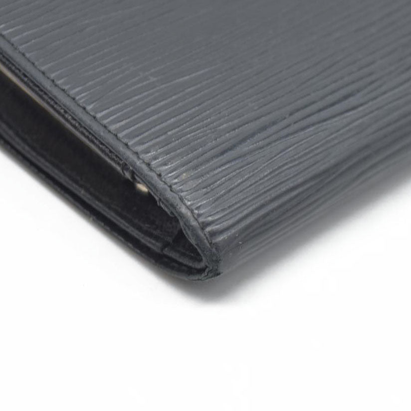 $775 Louis Vuitton  Epi French Purse Wallet Black
