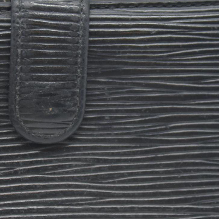 $775 Louis Vuitton  Epi French Purse Wallet Black