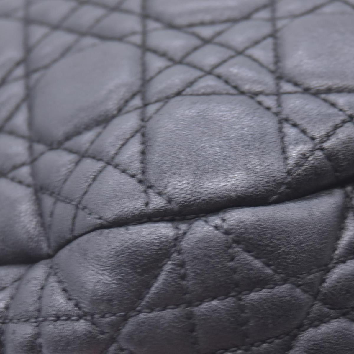 $2400 CHRISTIAN DIOR Black Cannage Quilted Leather Hobo CONSIGNMENT 10021440