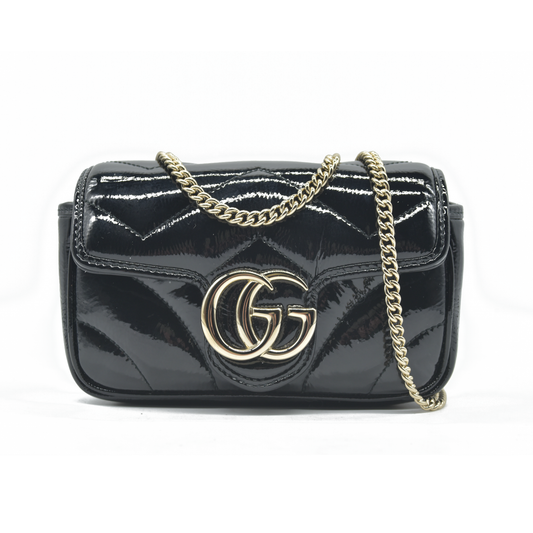 $1850 Gucci Mini Marmont quilted leather cross-body bag