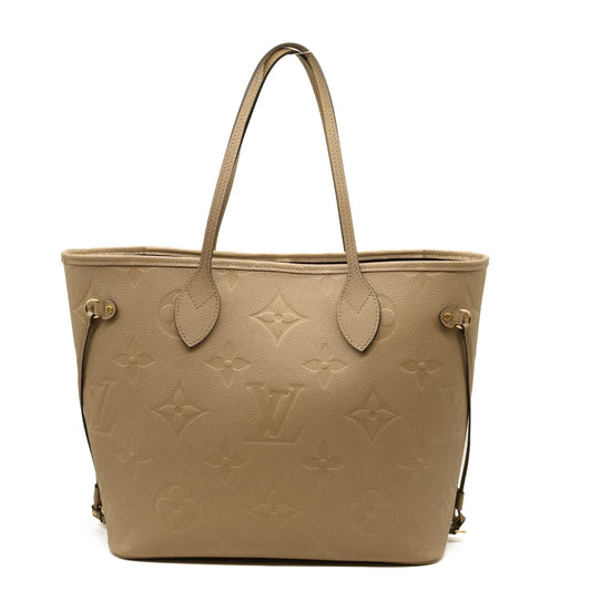 LOUIS VUITTON Empreinte Monogram Giant Neverfull MM Tourterelle
