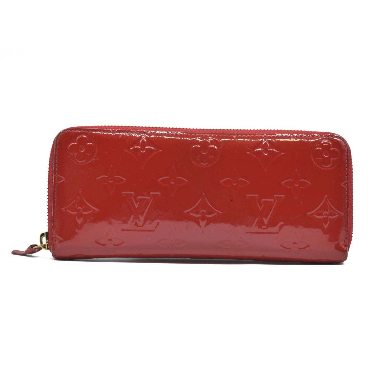 Louis Vuitton Monogram Verni Portefeiulle Clemence Zip Long Wallet MI2165