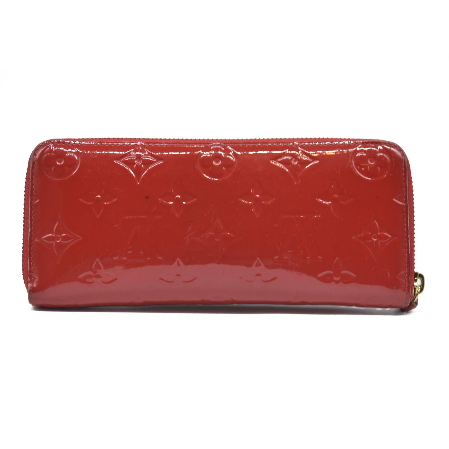 Louis Vuitton Monogram Verni Portefeiulle Clemence Zip Long Wallet MI2165