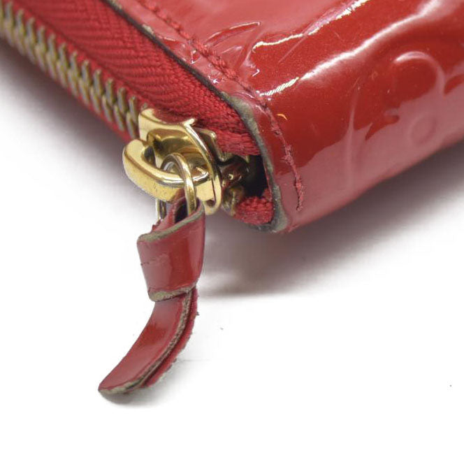 Louis Vuitton Monogram Verni Portefeiulle Clemence Zip Long Wallet MI2165