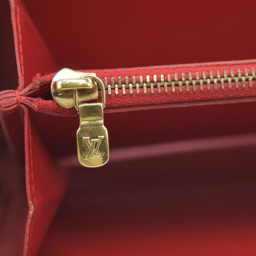 Louis Vuitton Monogram Verni Portefeiulle Clemence Zip Long Wallet MI2165