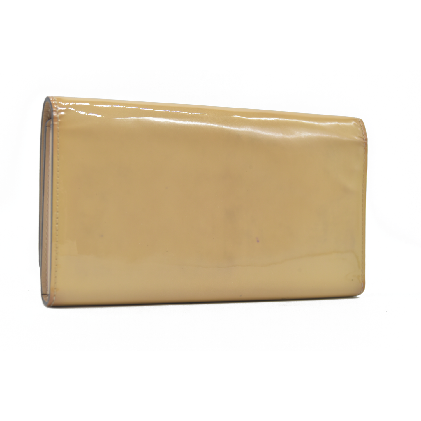 $1550 LOUIS VUITTON Louise Patent Leather BIifold Long Wallet 2015 CA2145