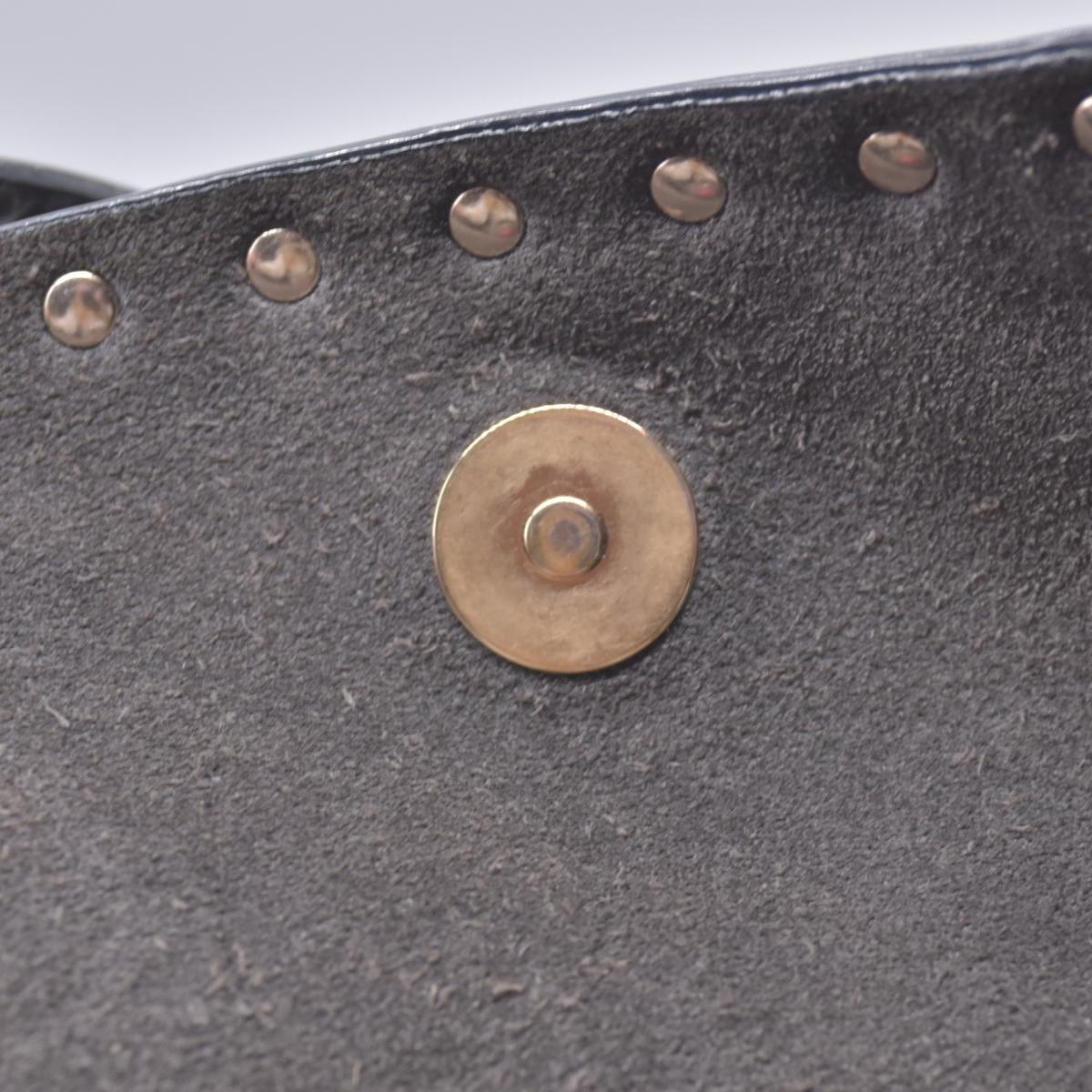 $1850 Valentino Garavani Grained Calfskin Small Rockstud Shoulder Tote Grey
