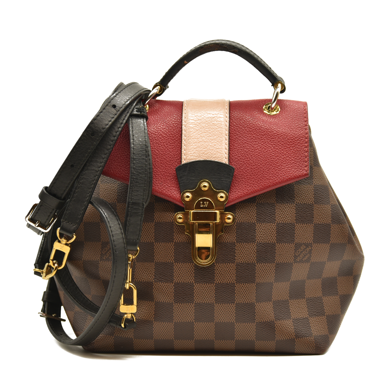 Louis Vuitton  Damier Ebene Clapton Backpack Scarlet SR4128