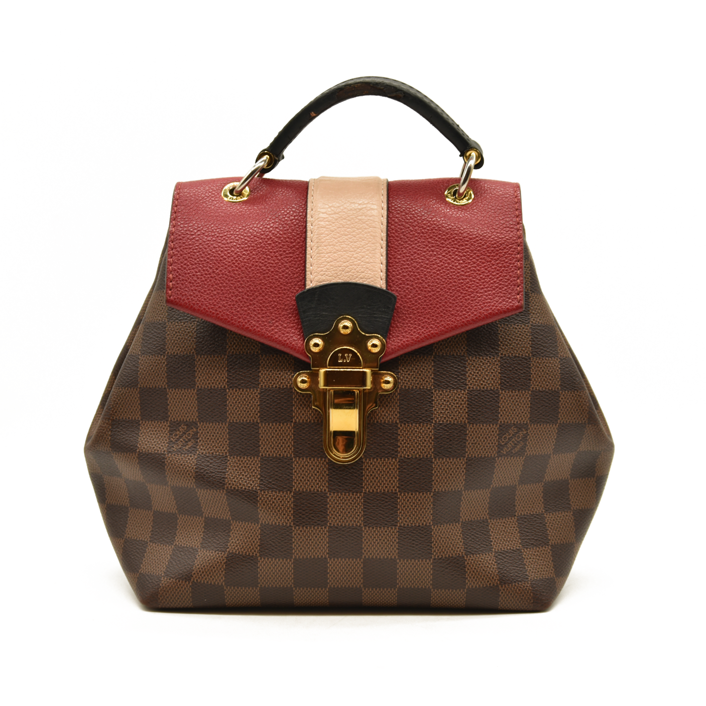 Louis Vuitton  Damier Ebene Clapton Backpack Scarlet SR4128