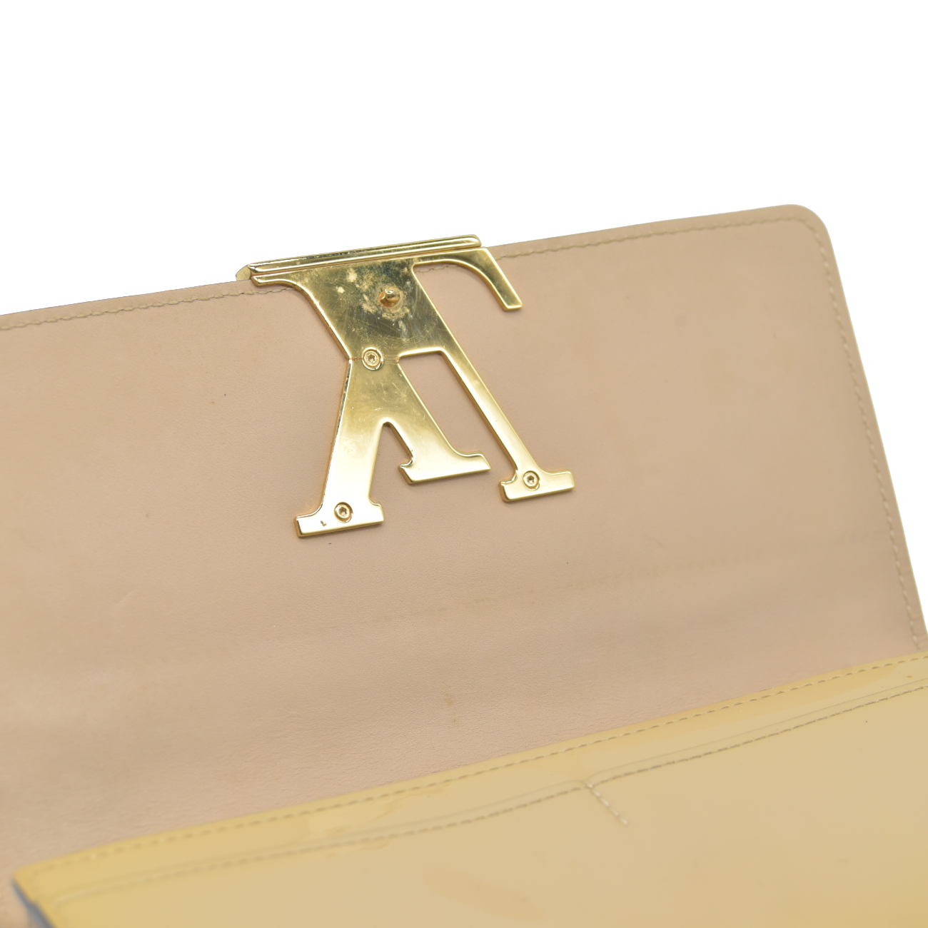 $1550 LOUIS VUITTON Louise Patent Leather BIifold Long Wallet 2015 CA2145