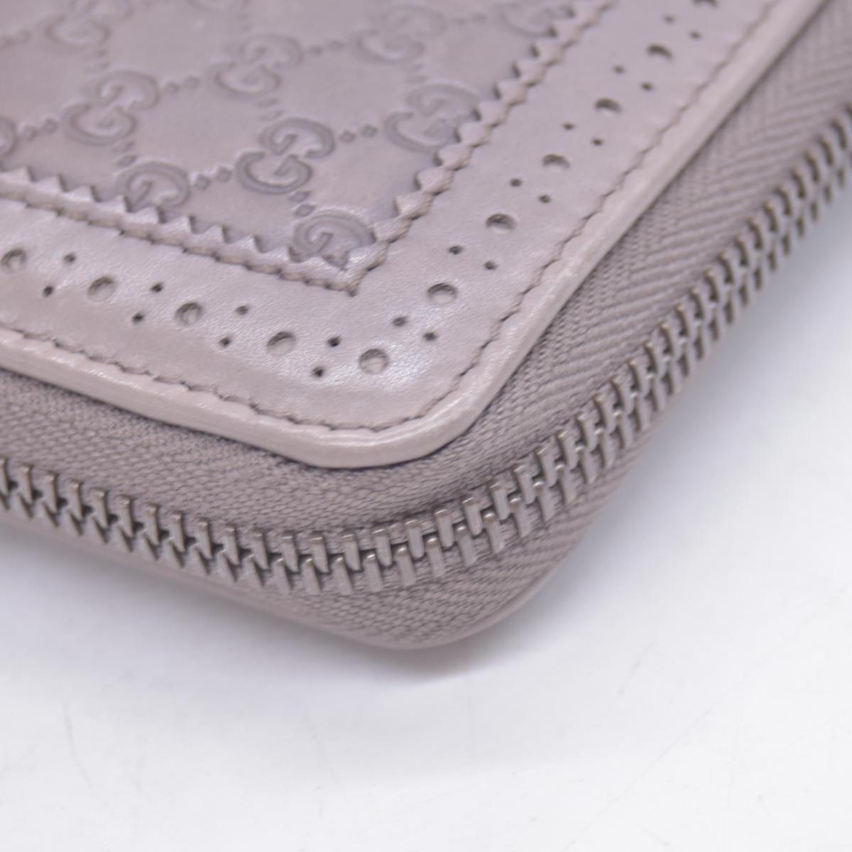 $880 GUCCI Grey Microguccissima Zip Around Organizer Travel Wallet CONSIGNMENT 10021435